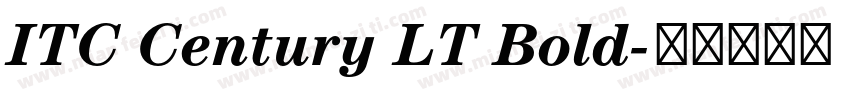 ITC Century LT Bold字体转换